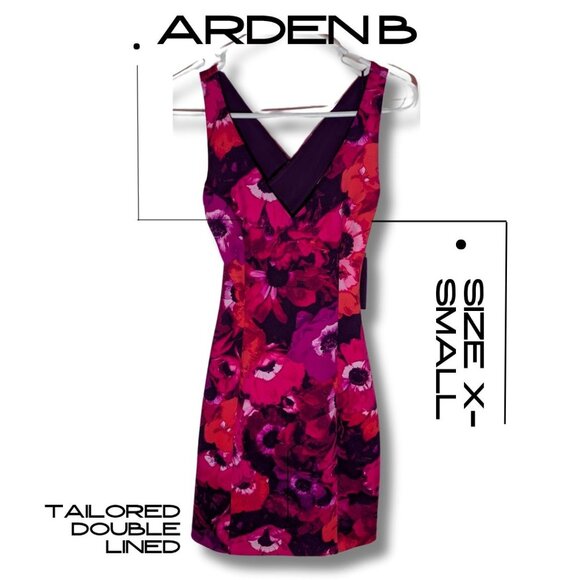 Tailored Arden B. Cocktail Mini Dress - Floral Print - Size XS - Picture 1 of 2